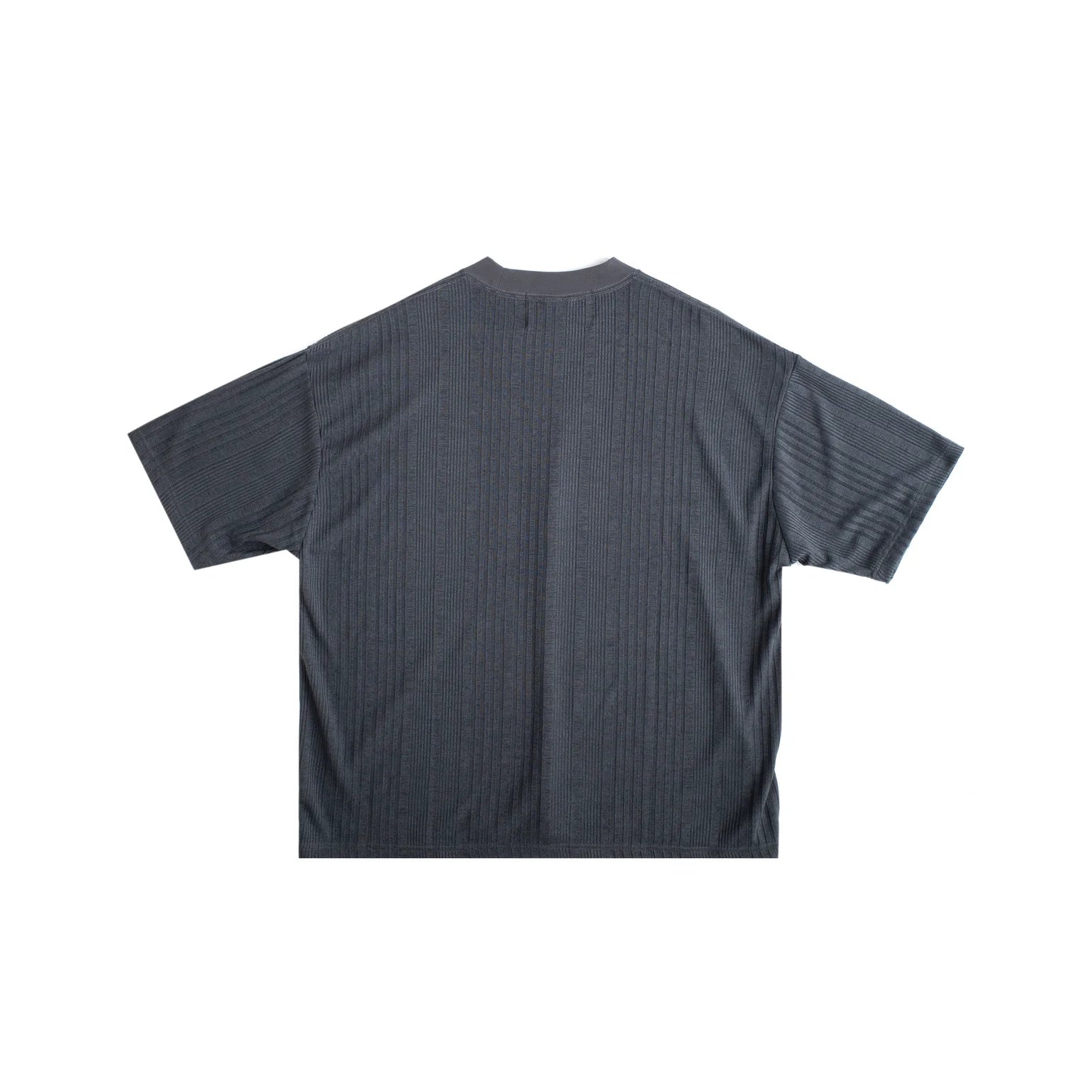 Stripe Knit SS Tee Charcoal
