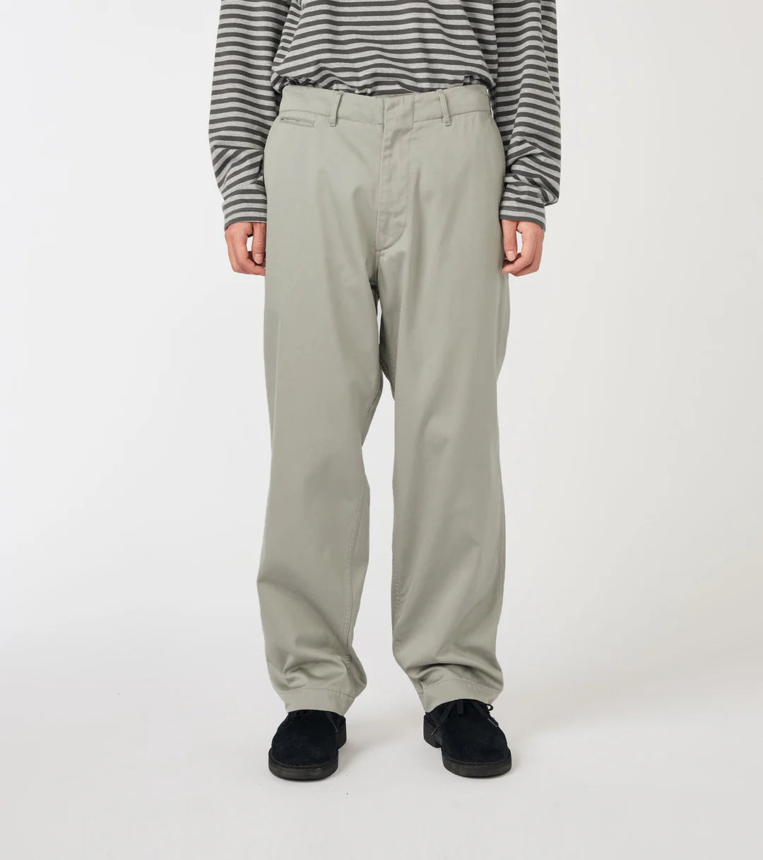 Wide Chino Pants Light Gray