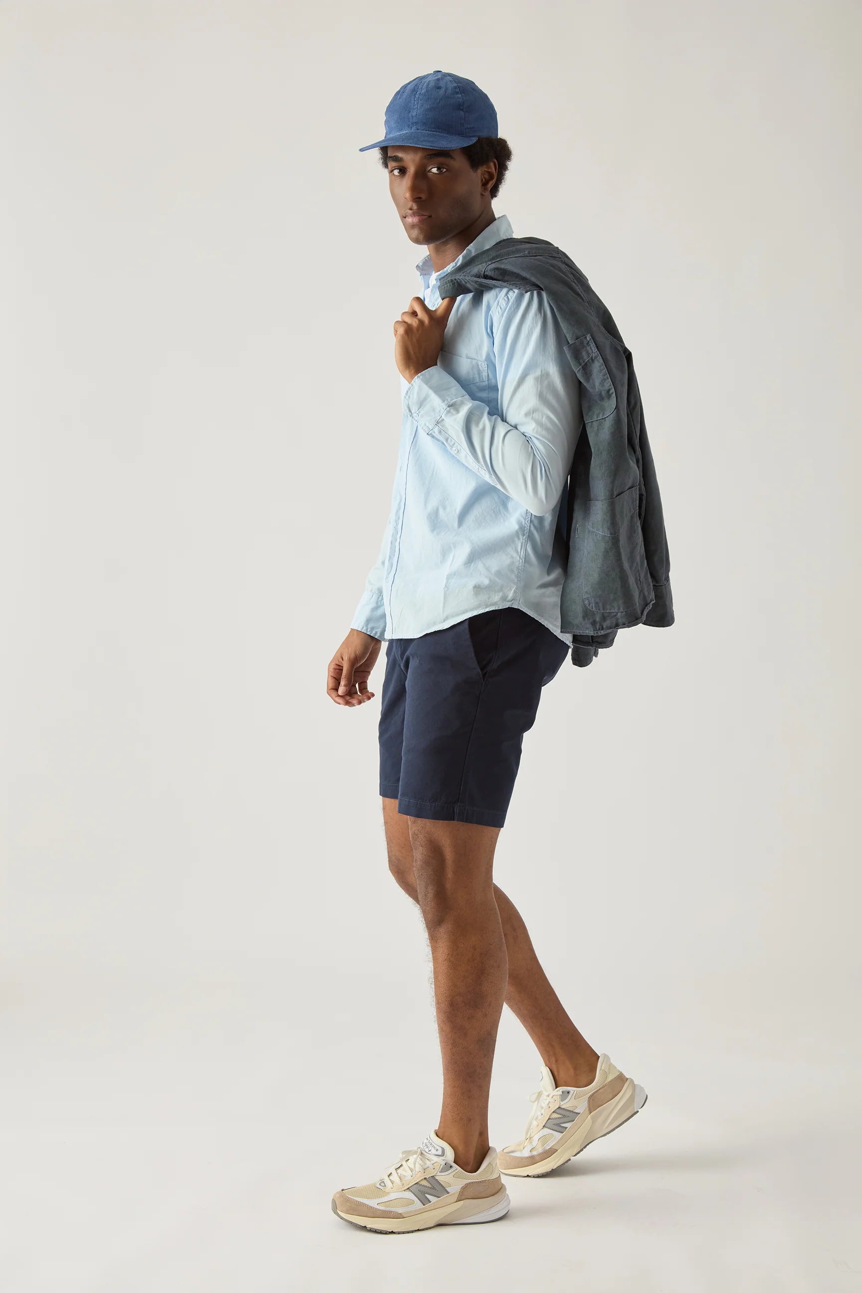 Relaxed Twill Short Navy