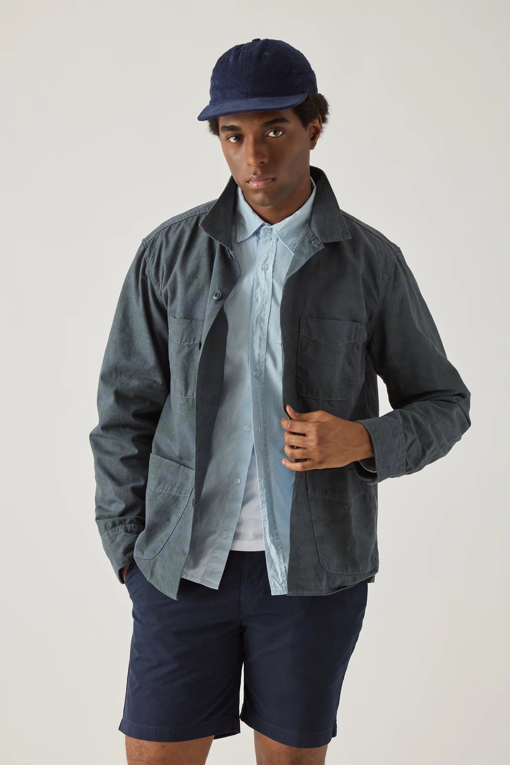 Relaxed Twill Short Navy