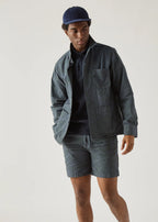 Overdyed Camo Shirt Jacket Navy