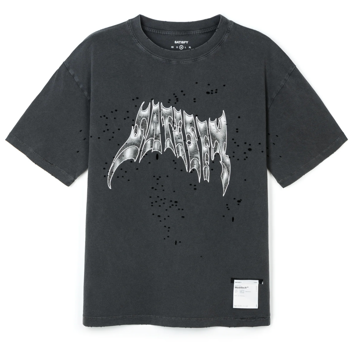 MothTech T-Shirt Aged Black AirBrush Glitter