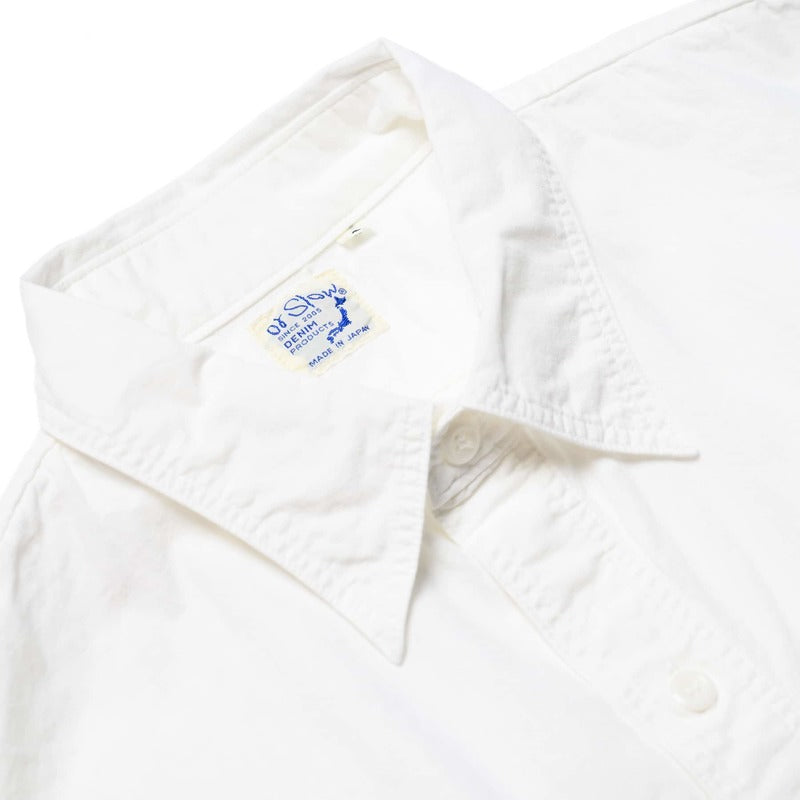 Short Sleeve Chambray Work Shirt White