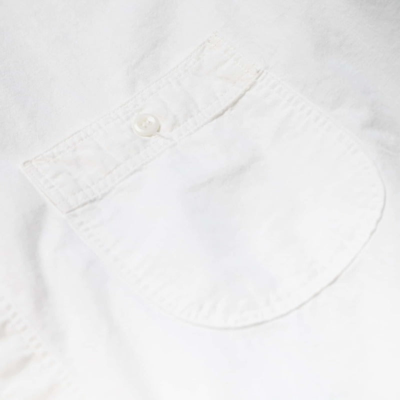 Short Sleeve Chambray Work Shirt White