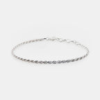 Silver Rope Bracelet