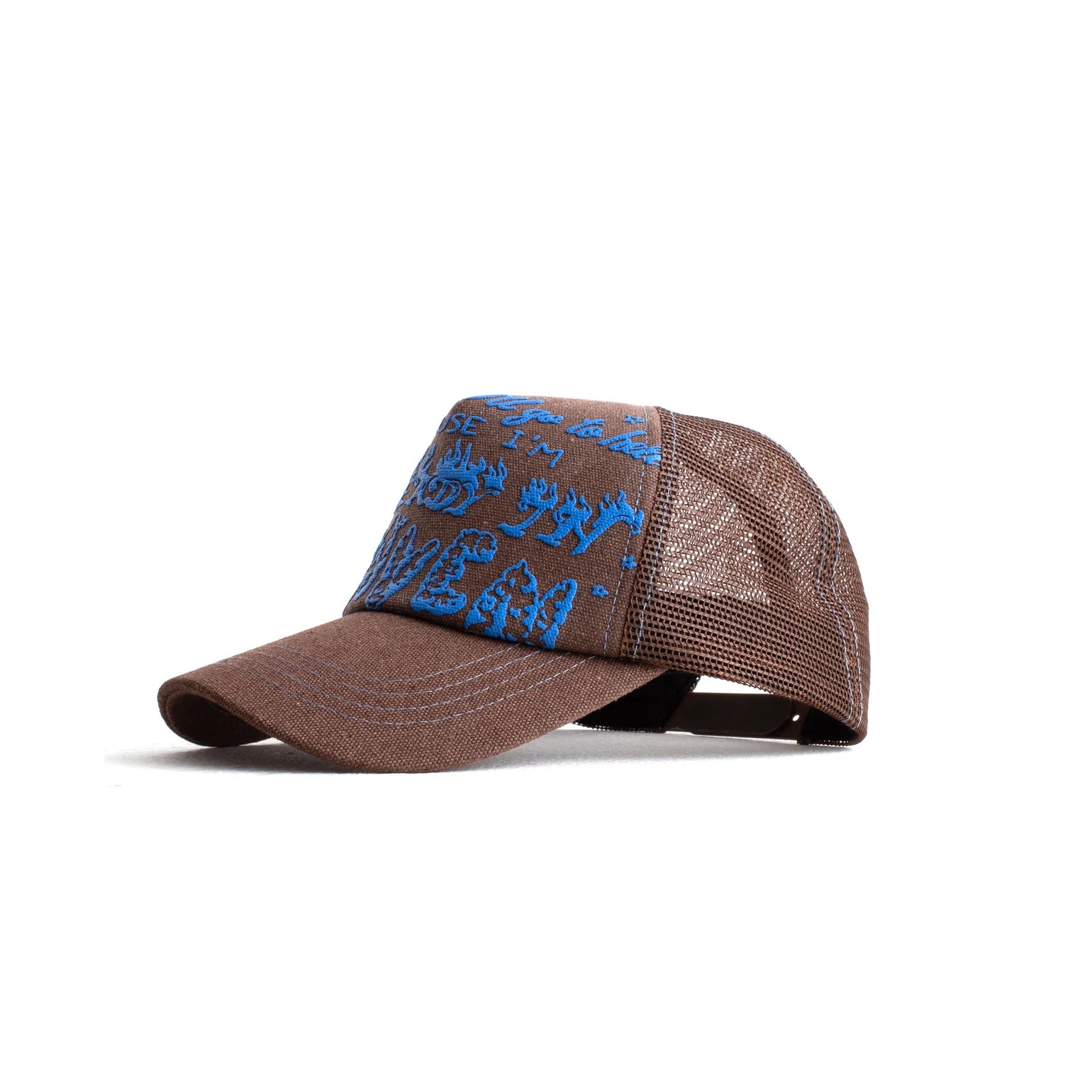 Heaven Trucker Cap Brown Denim