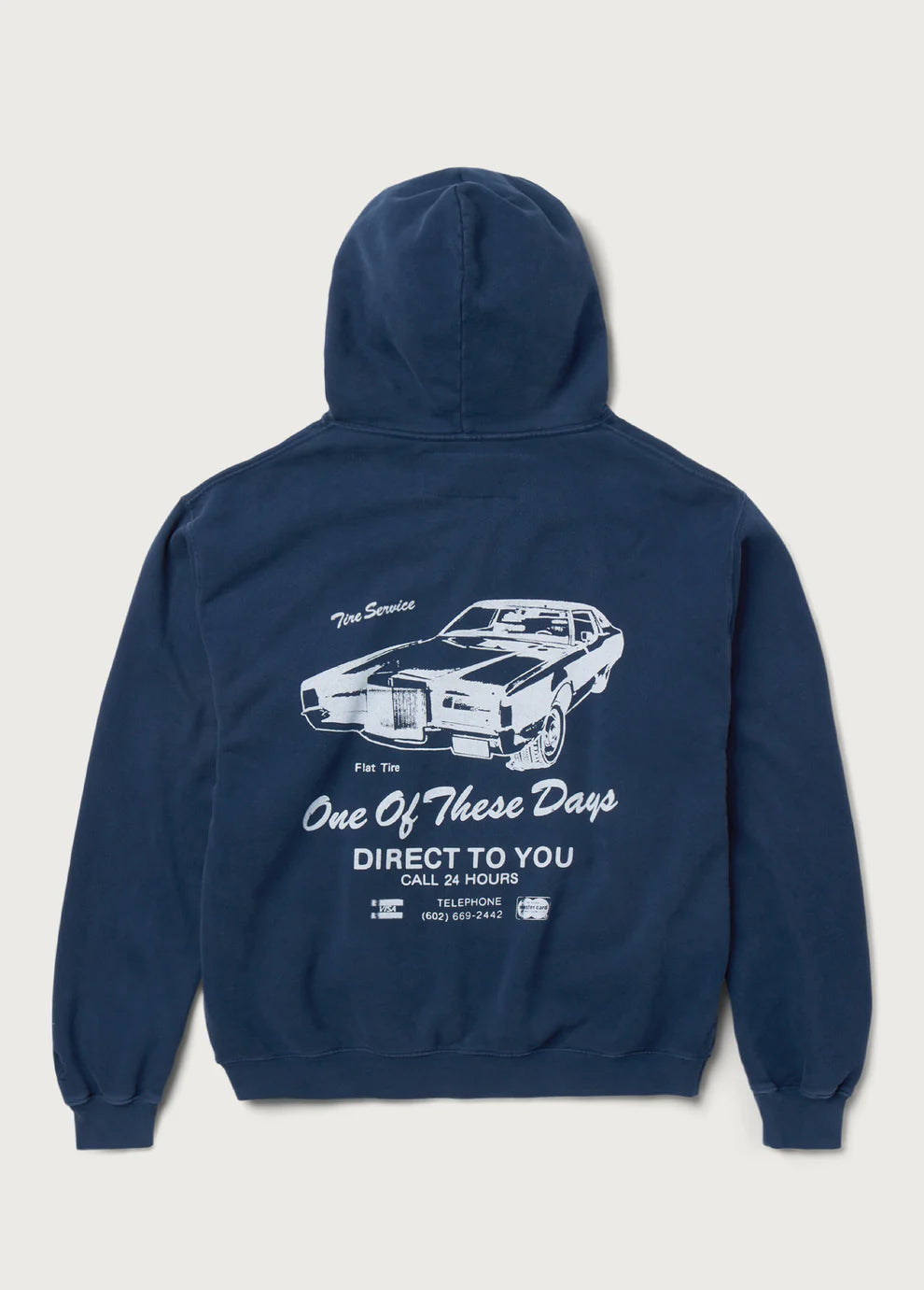 Tire Service Hoody Washed Navy
