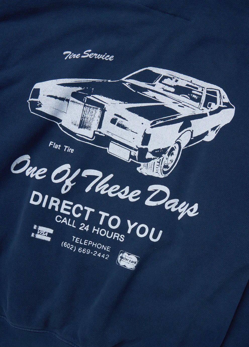Tire Service Hoody Washed Navy