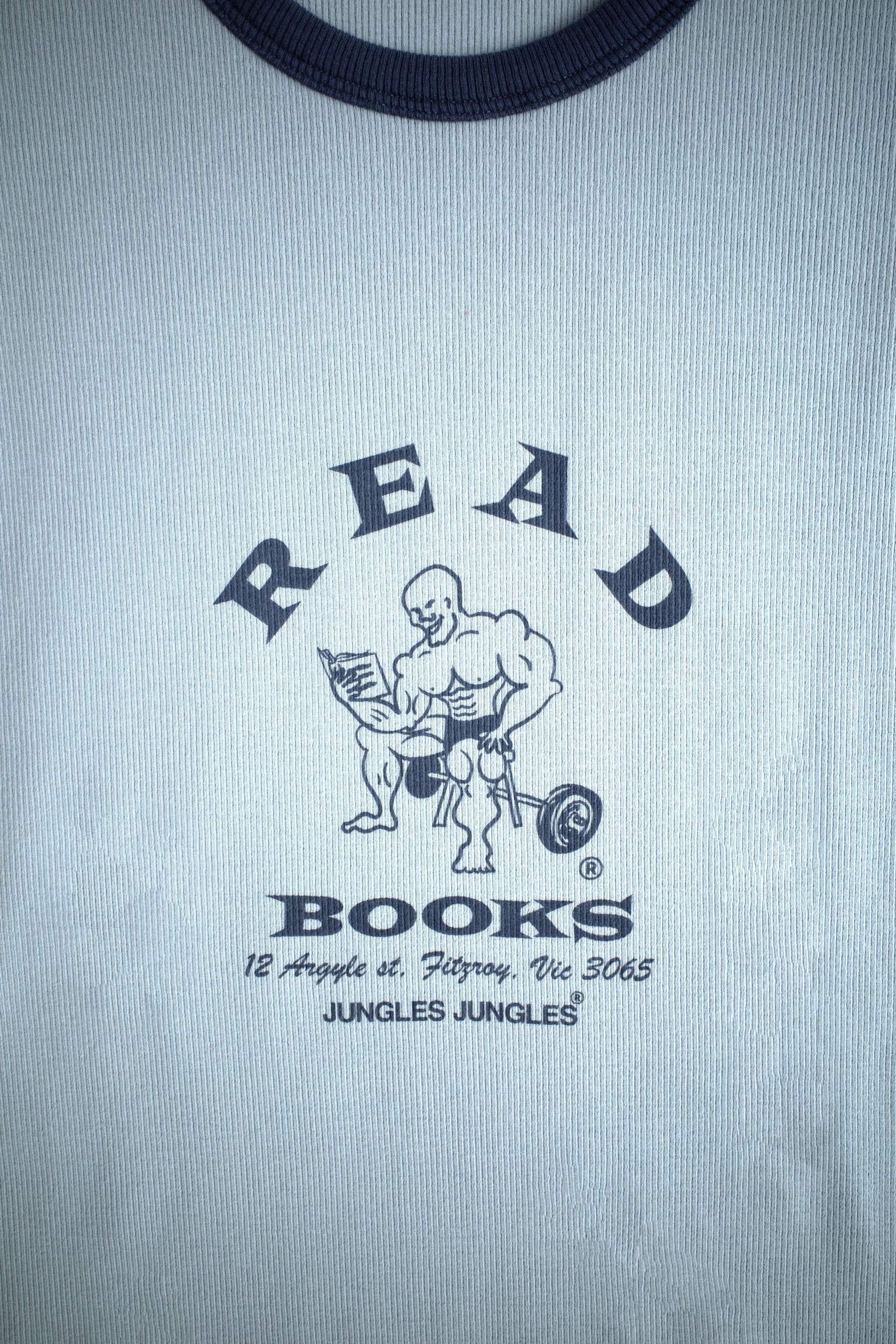 Read More Books Ringer Singlet Blue