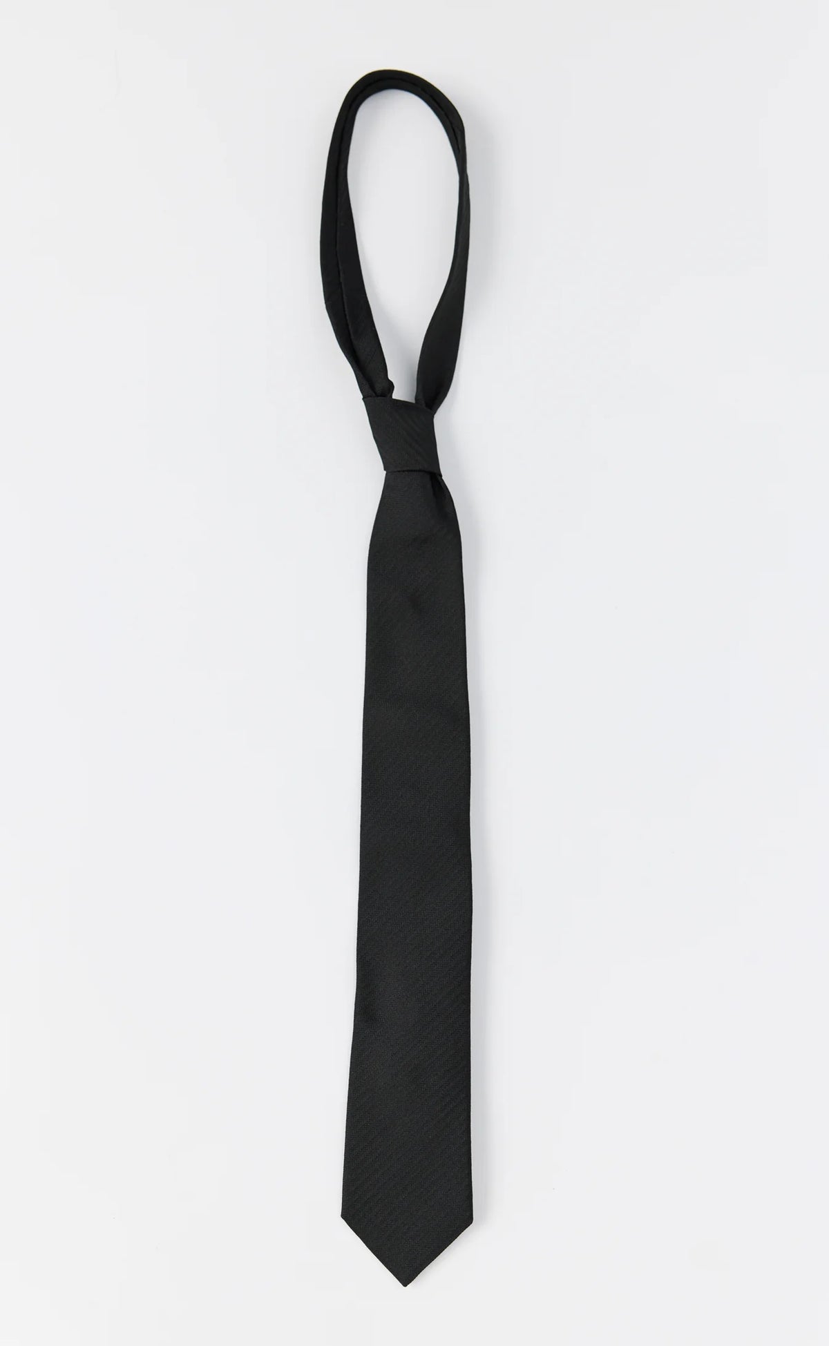Banquet Tie Black Herringbone