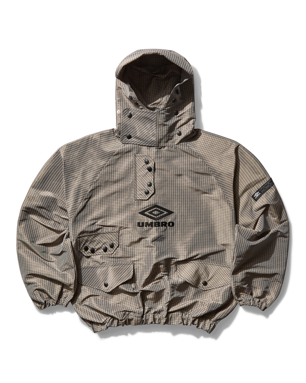 Smock Check Anorak Beige Black