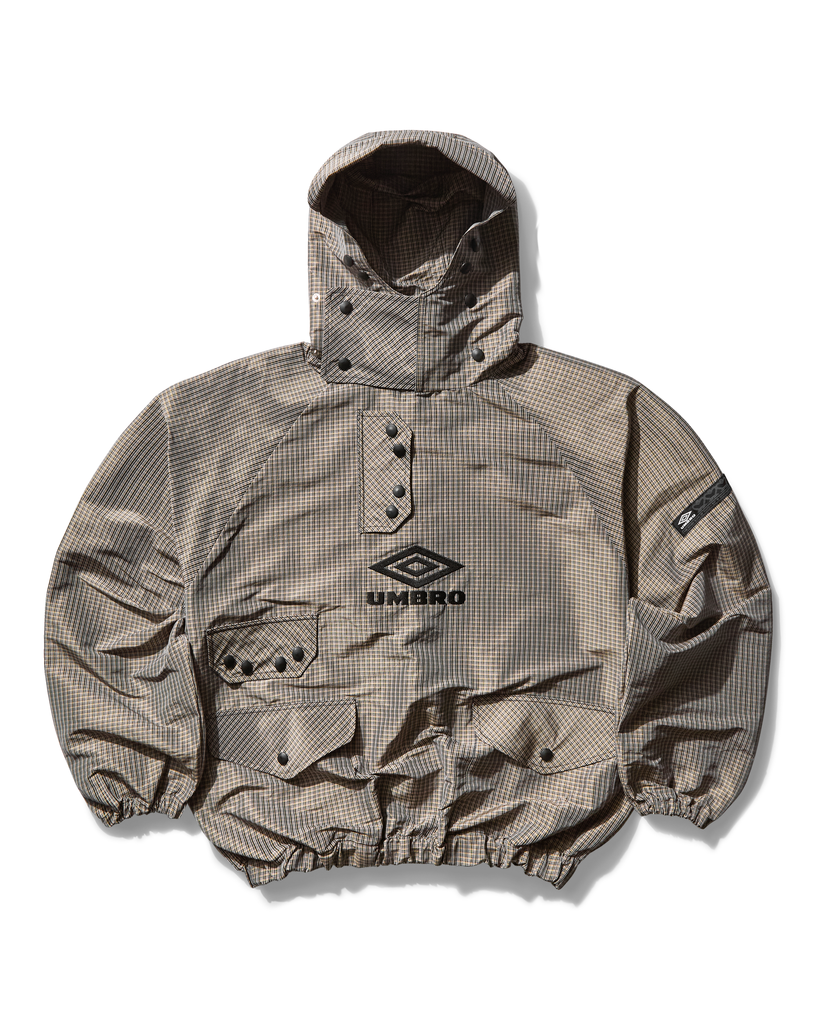 Smock Check Anorak Beige Black