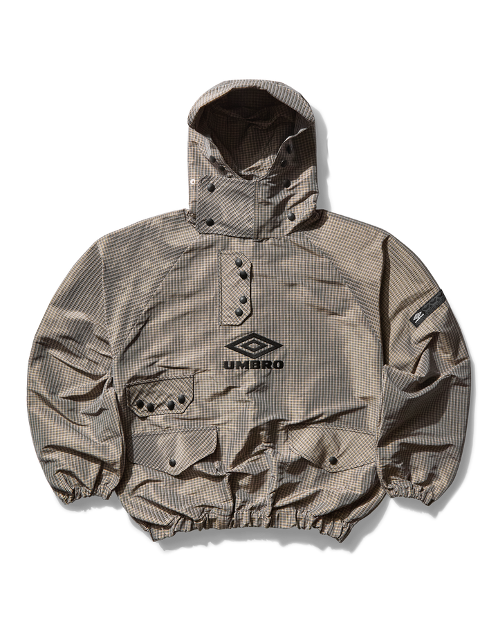 Smock Check Anorak Beige Black