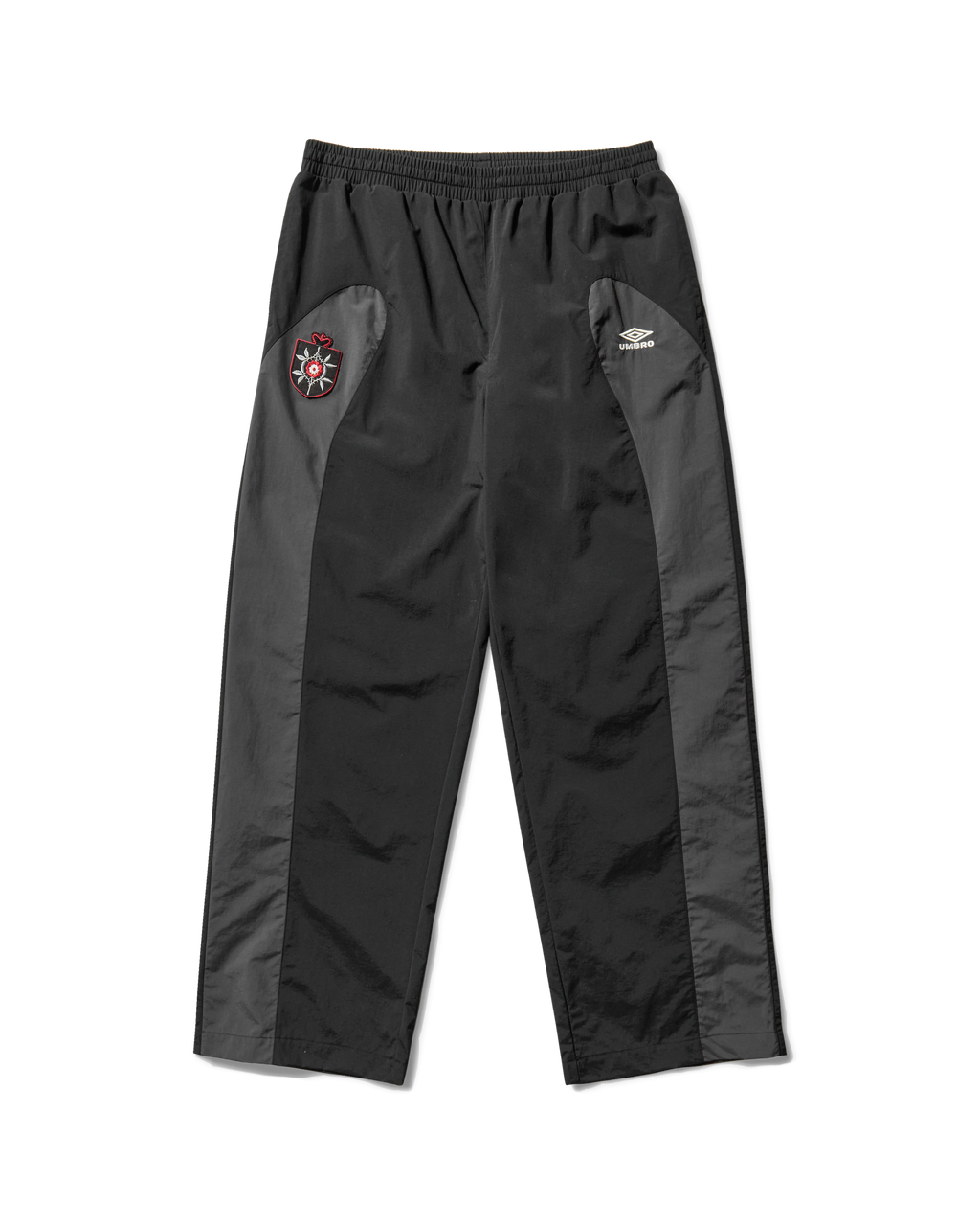 Rose Crest Track Pants Black Dark Gray