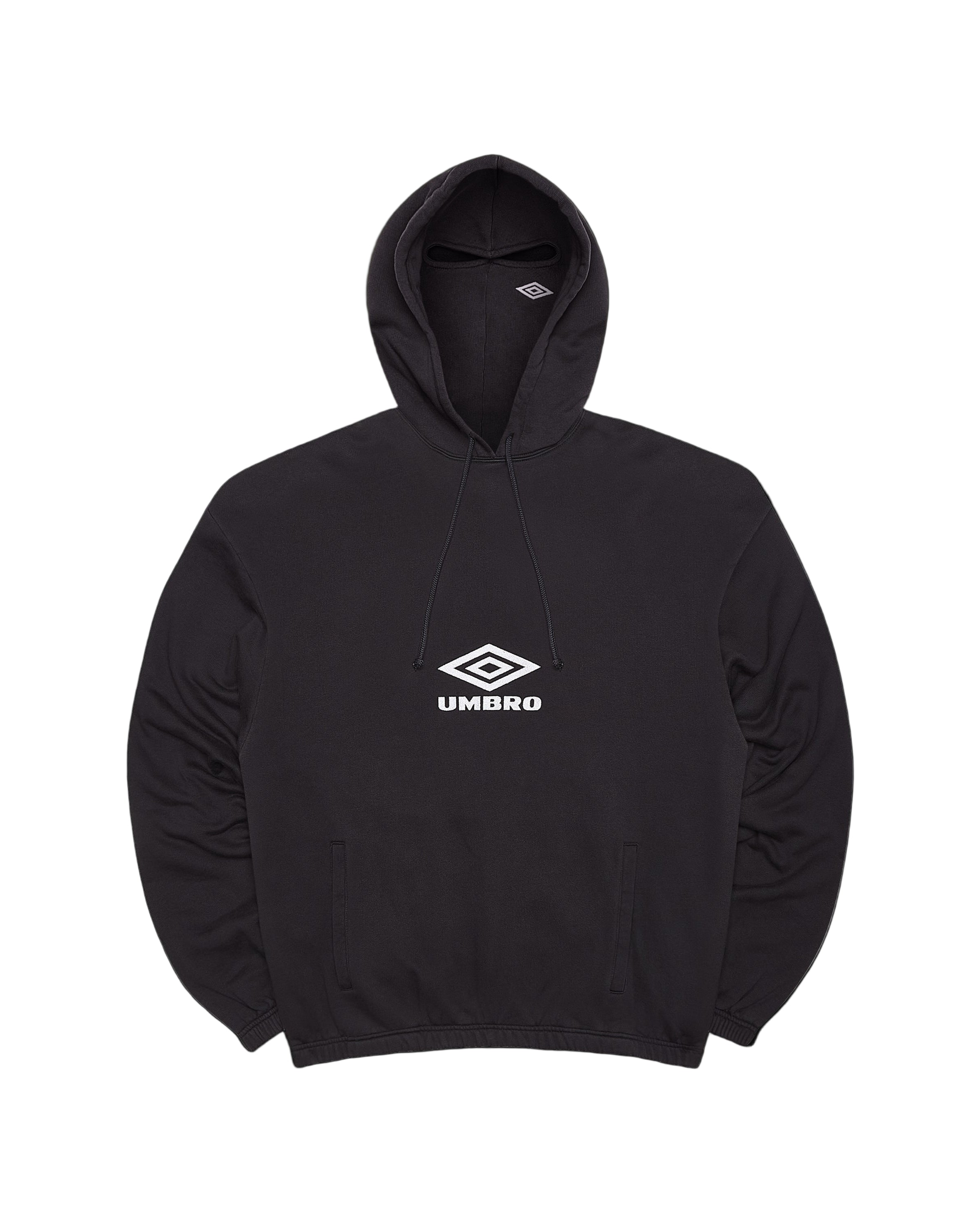 OG Logo Mask Hoodie Washed Black