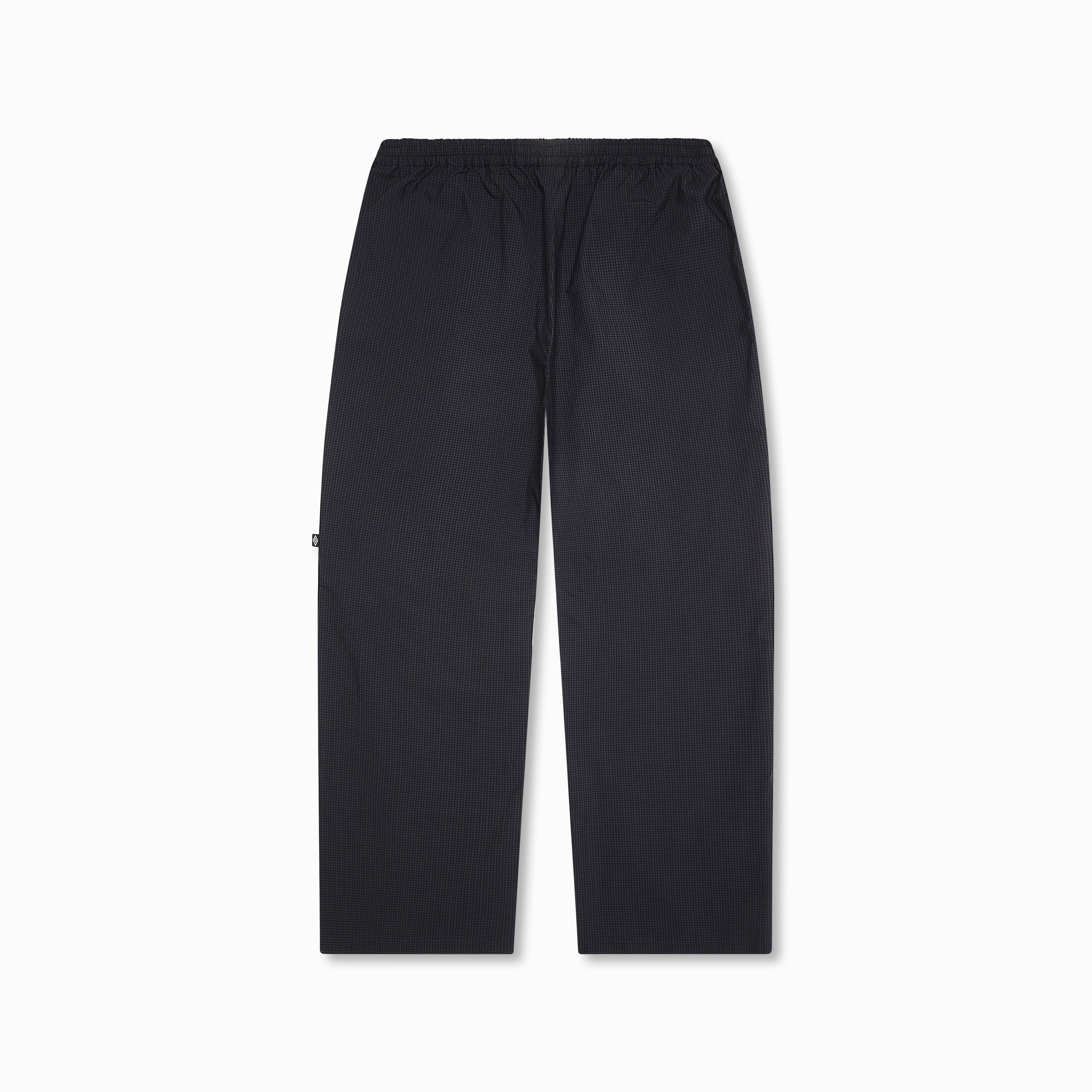 Check Track Pants Navy Dark Brown