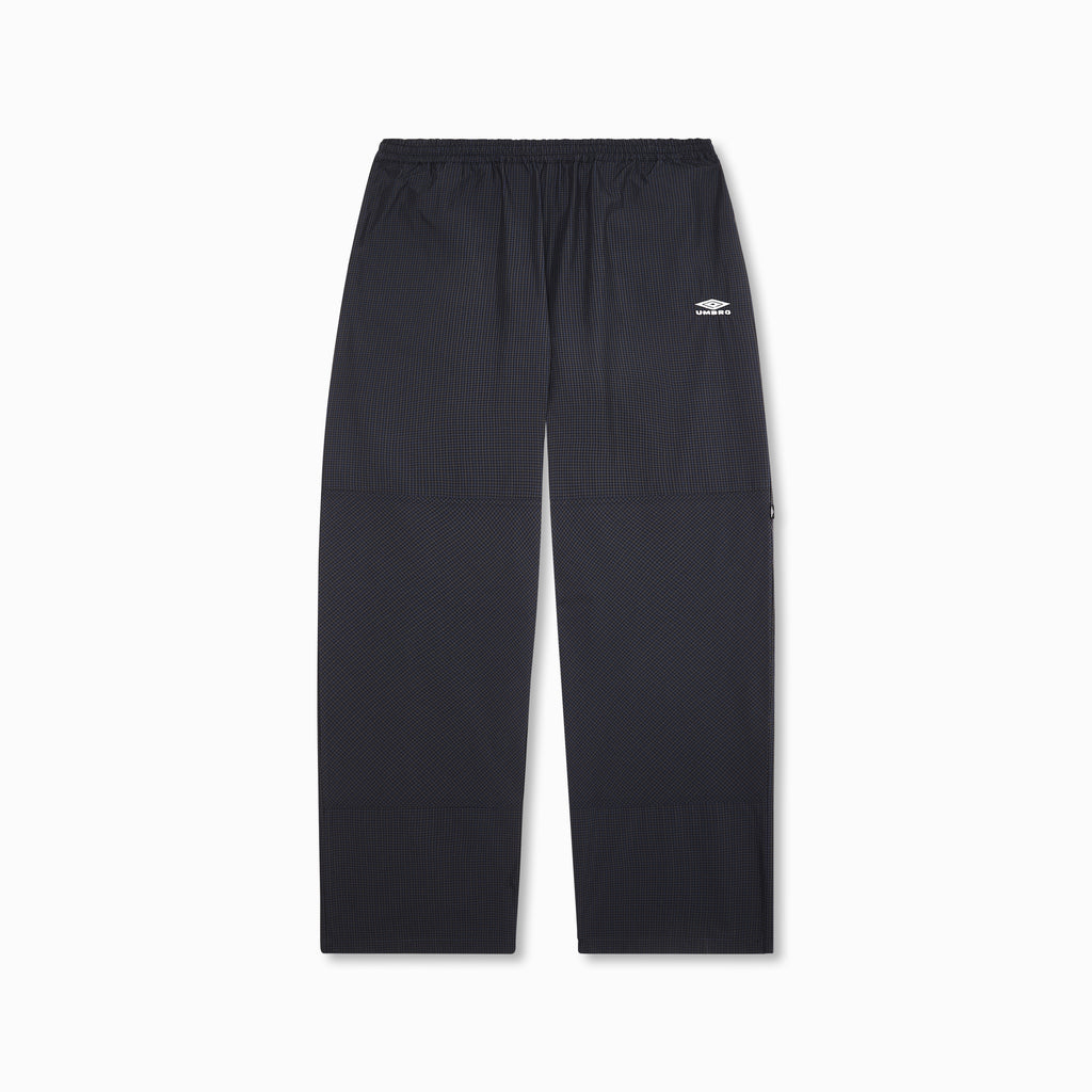 Check Track Pants Navy Dark Brown