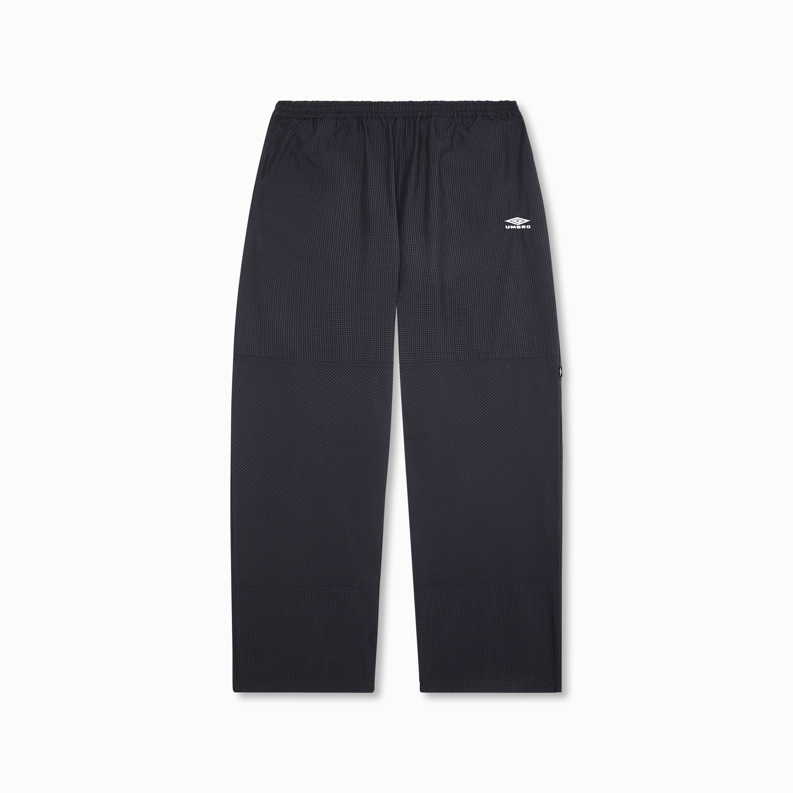 Check Track Pants Navy Dark Brown