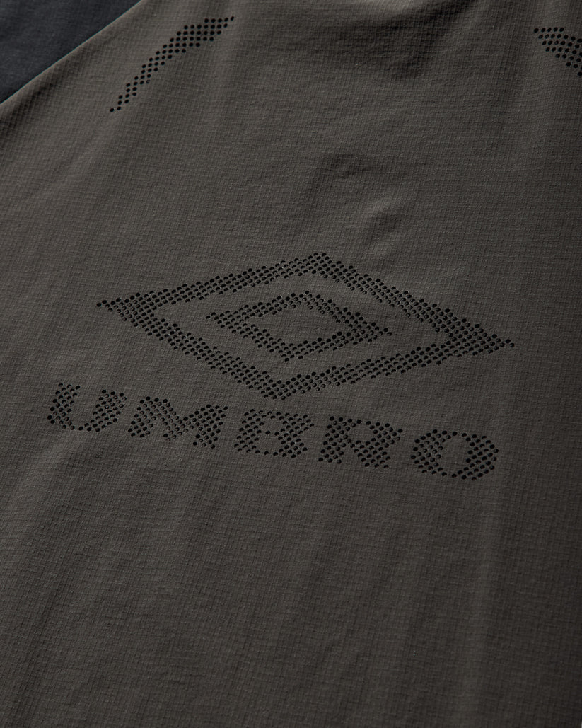 Lasered Nylon Crewneck Grey Black