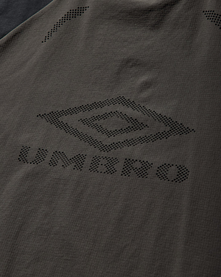 Lasered Nylon Crewneck Grey Black