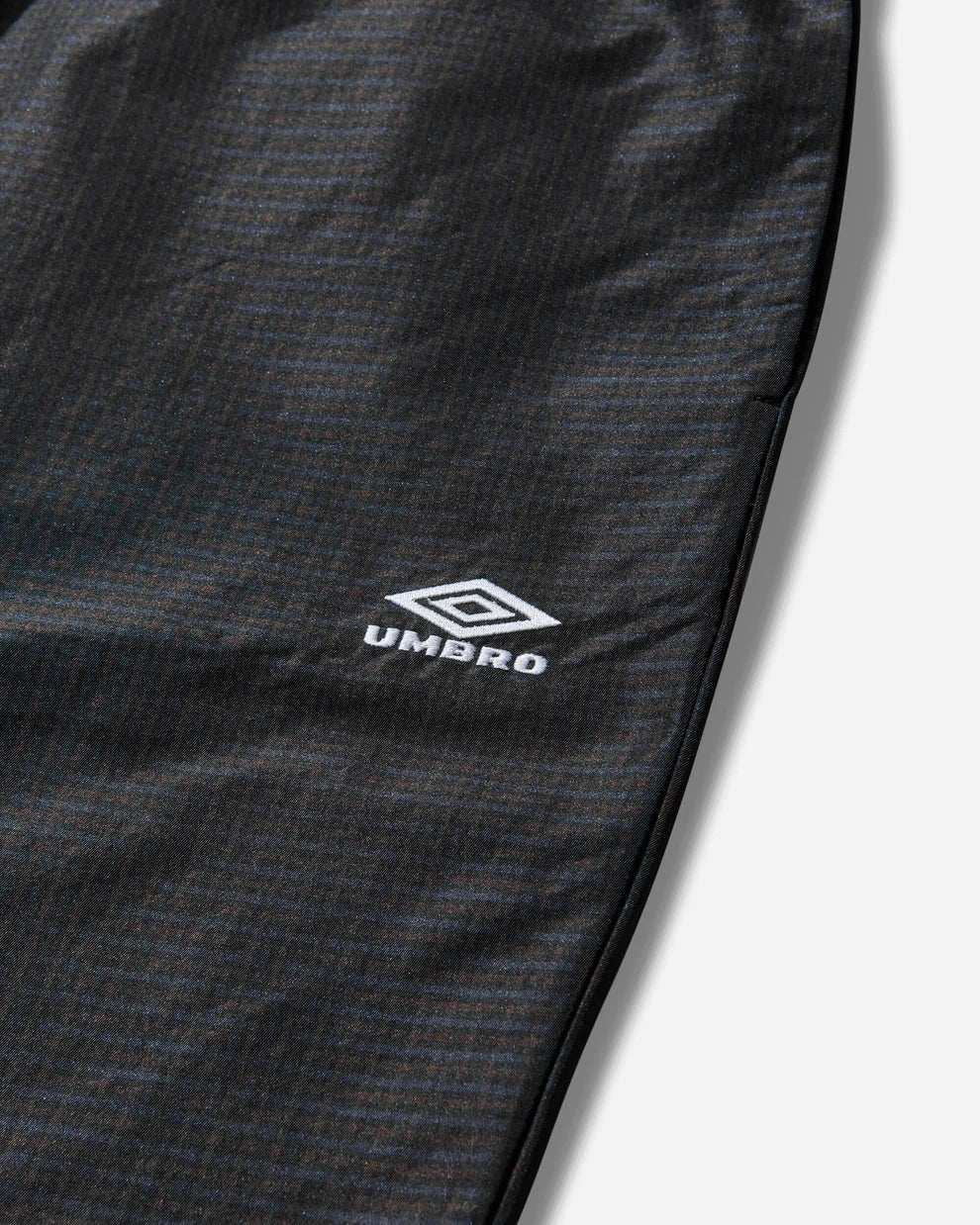 Check Track Pants Navy Dark Brown