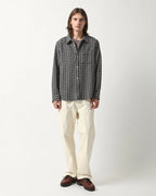 Reverse Tweed Snow Check Blue