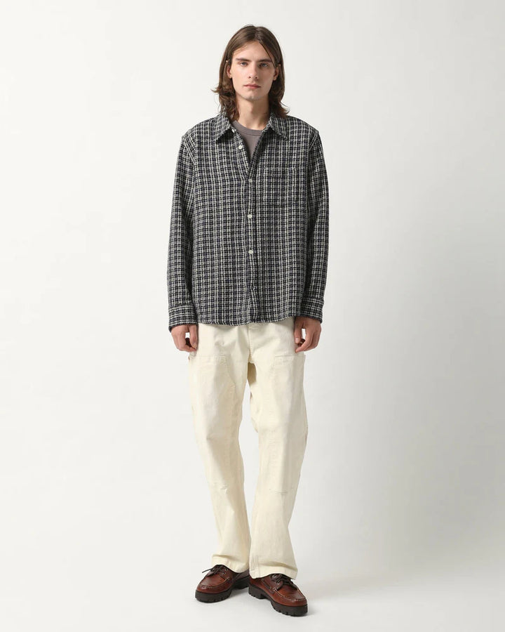 Reverse Tweed Snow Check Blue