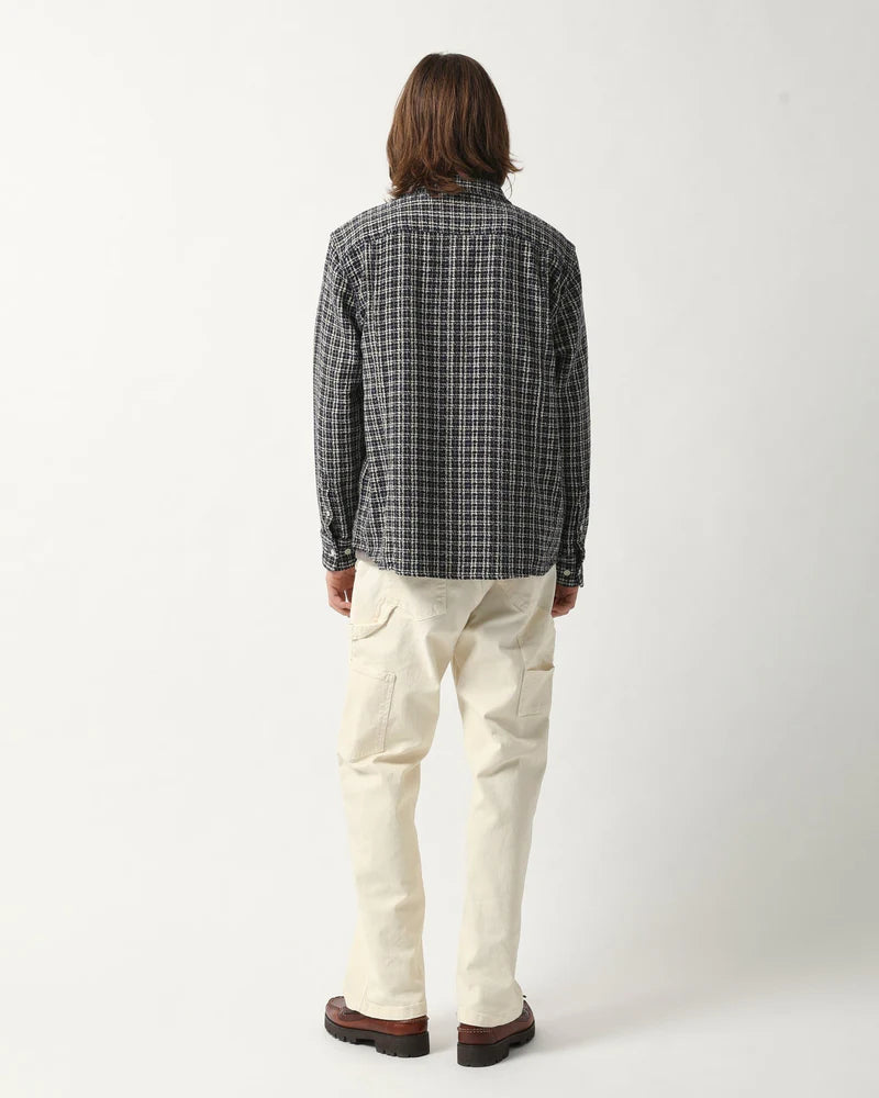 Reverse Tweed Snow Check Blue