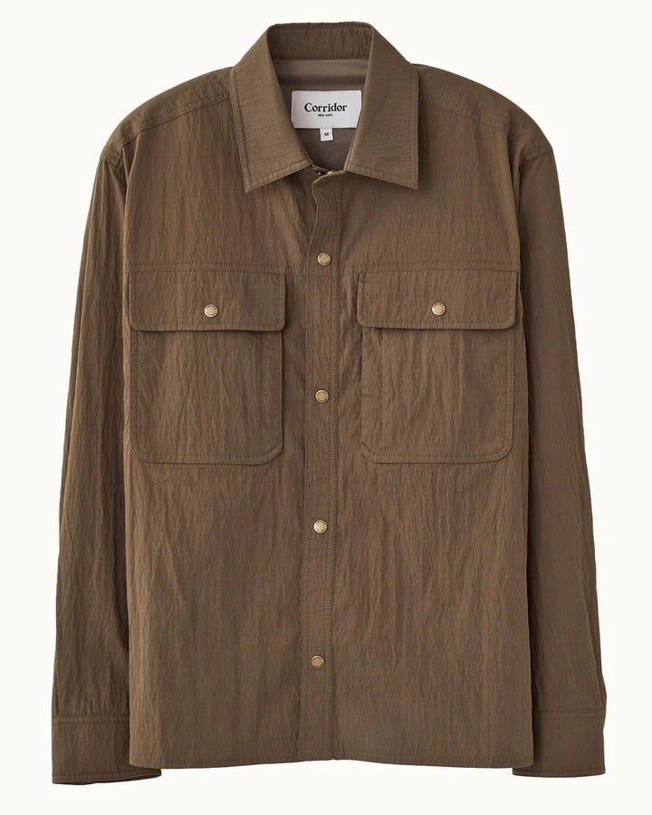 Crinkled Cotton Nylon Shirt