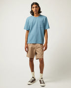 Heavy Twill Pleated Short Khaki