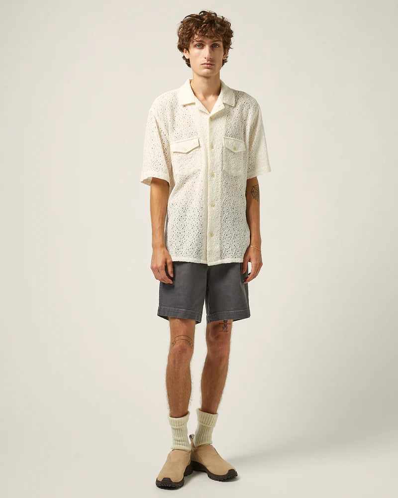 Floral Lace SS Camp Natural