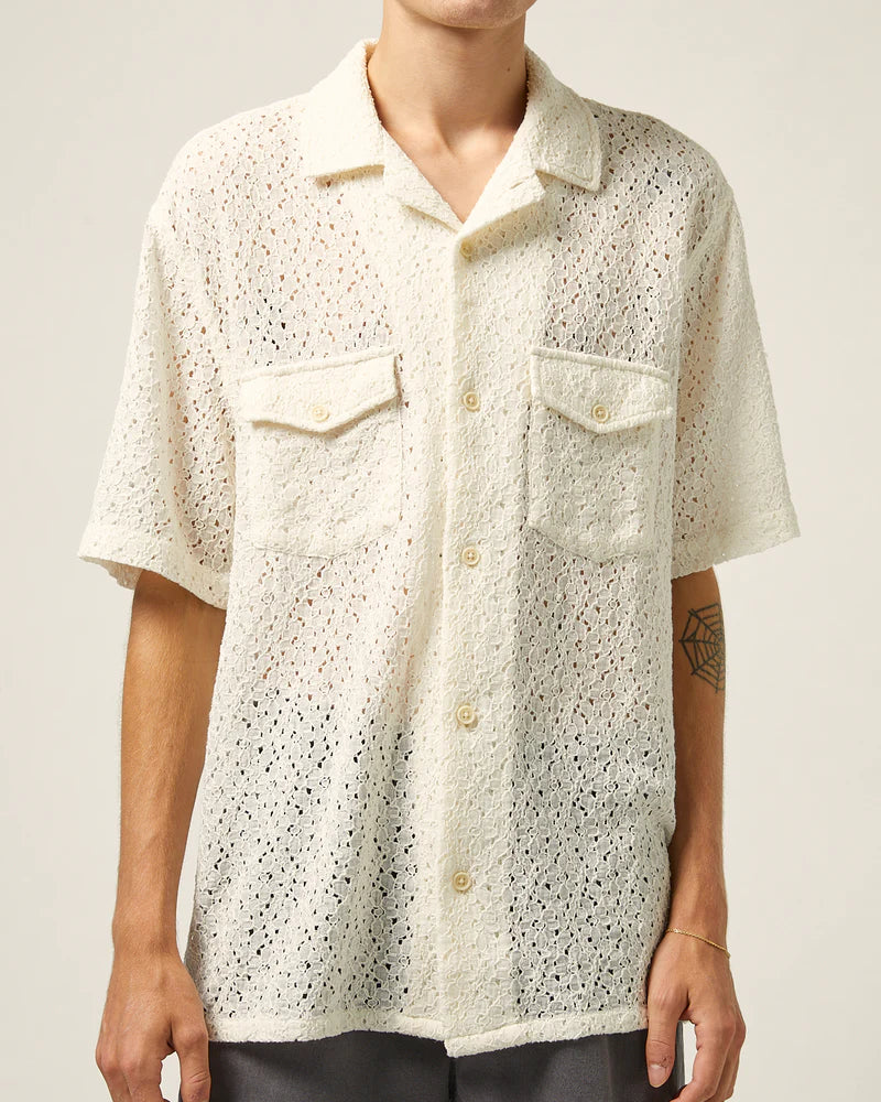 Floral Lace SS Camp Natural