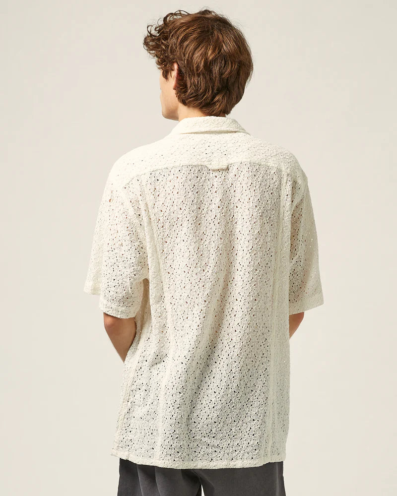 Floral Lace SS Camp Natural