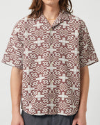 Wavy Optic Jacquard SS Camp Brown