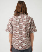 Wavy Optic Jacquard SS Camp Brown
