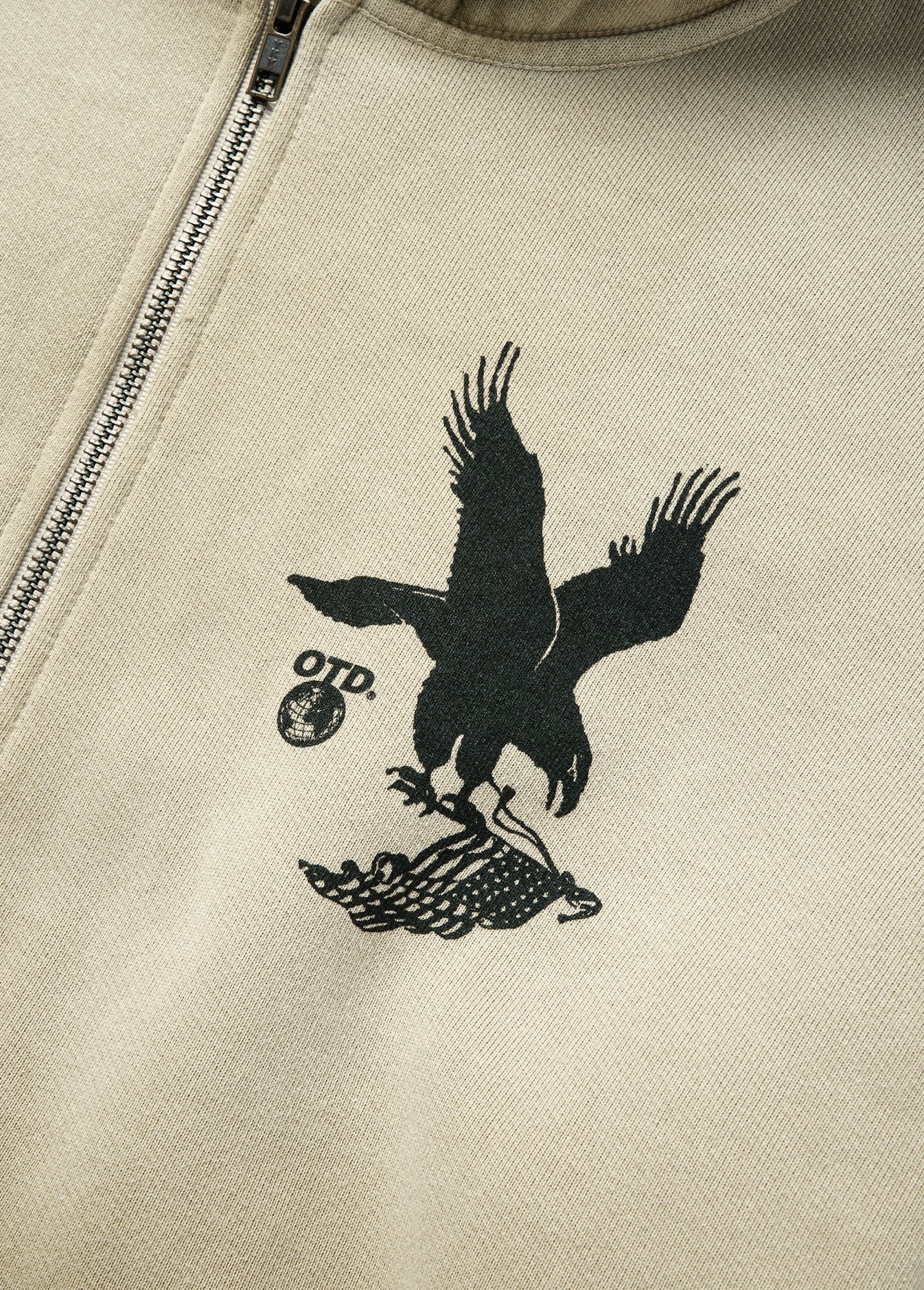 WHERE EAGLES DARE ZIP HOODIE SAND