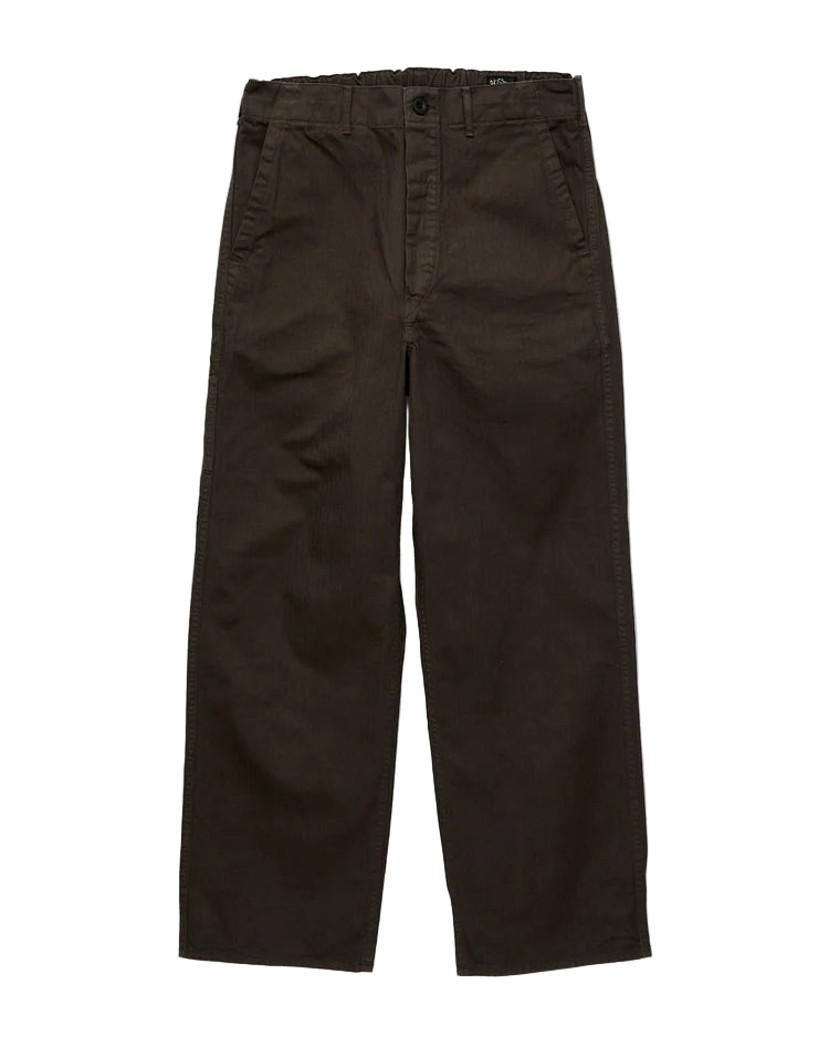 Wide Fit French Work Pant Coffee Brown