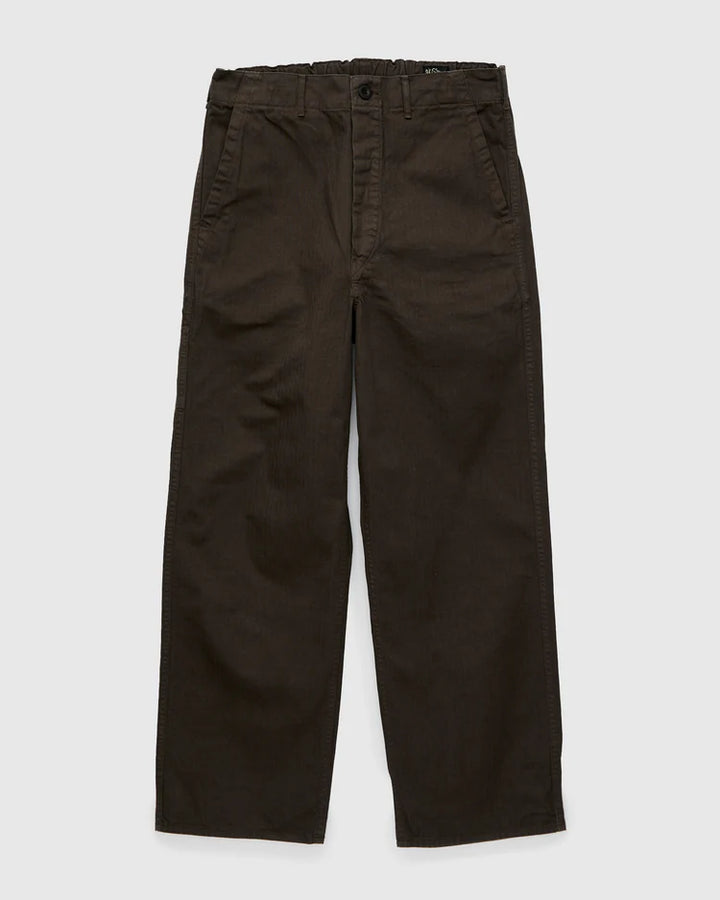 Wide Fit French Work Pant Coffee Brown