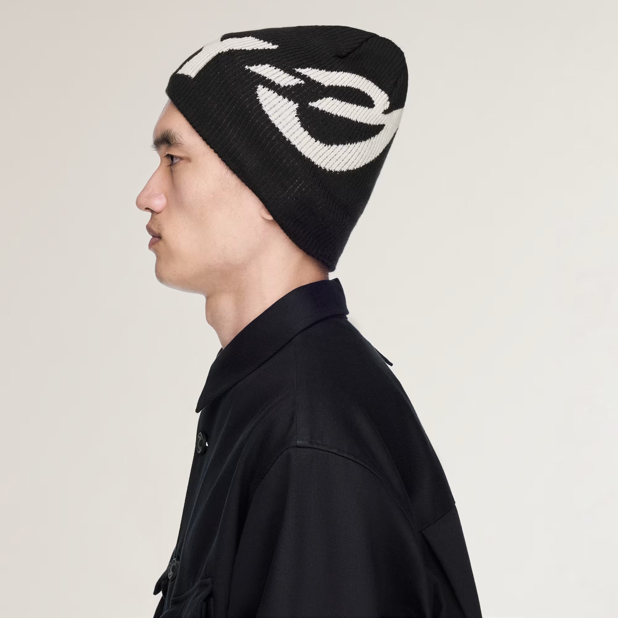 CL Beanie Black/Cream White