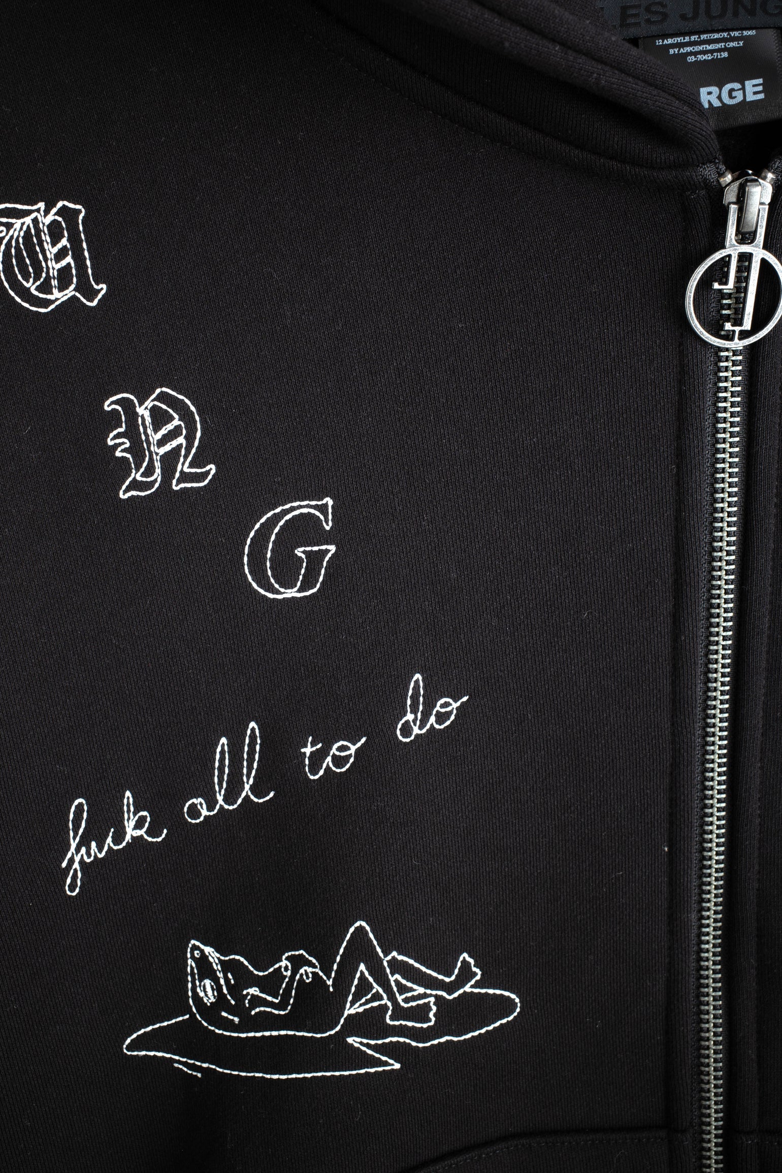 Fuck All Do Zip Hoodie Black