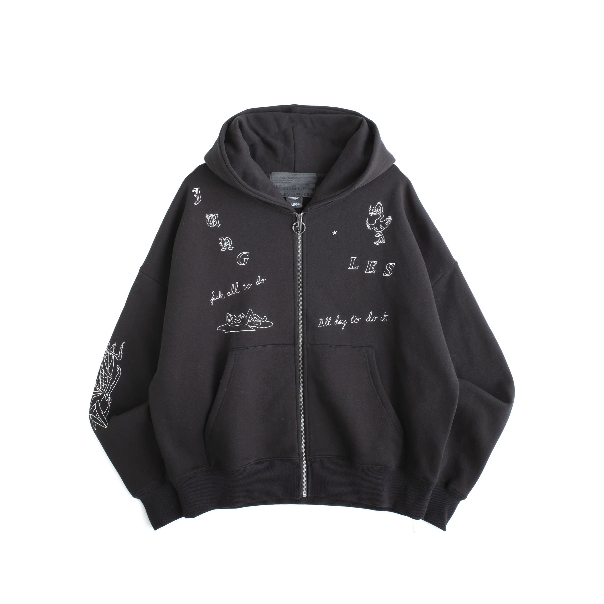 Fuck All Do Zip Hoodie Black