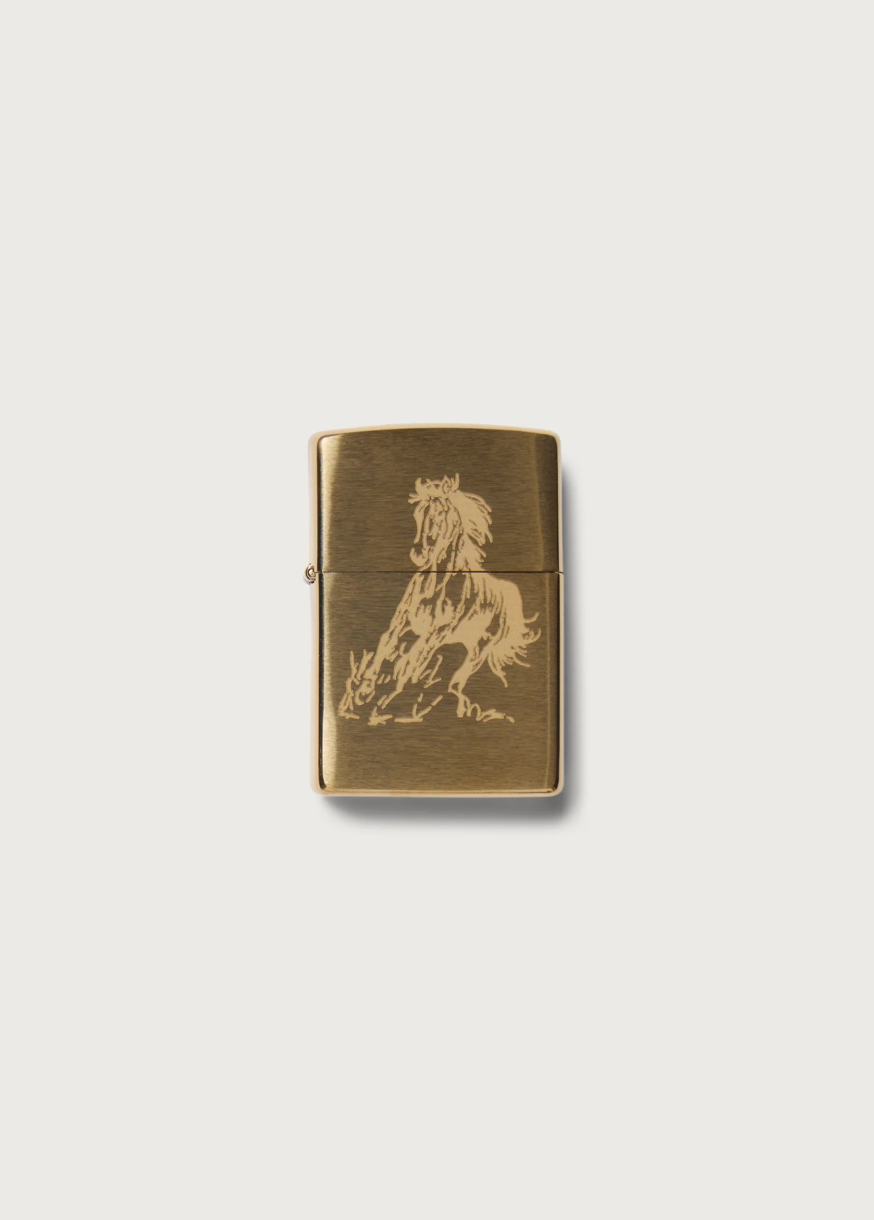 RUNNING HORSE ZIPPO GOLD
