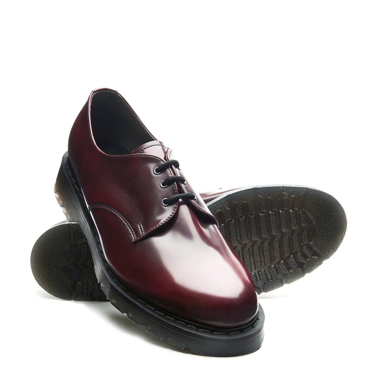 Cherry Red Rub-Off Vegan Gibson Shoe