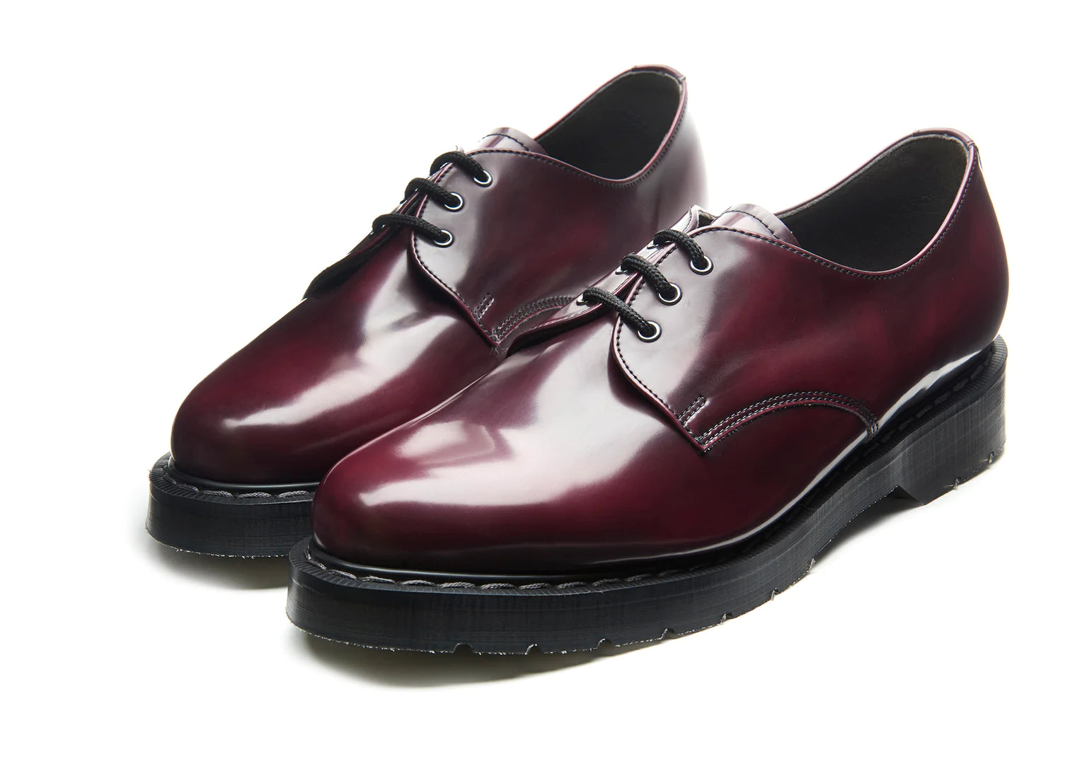 Cherry Red Rub-Off Vegan Gibson Shoe