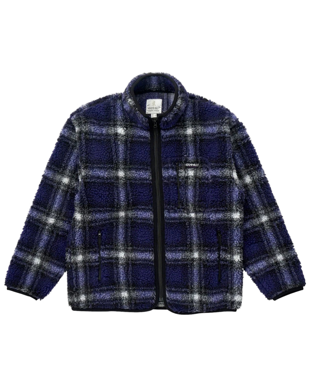 Shadow Plaid Sherpa Jacket