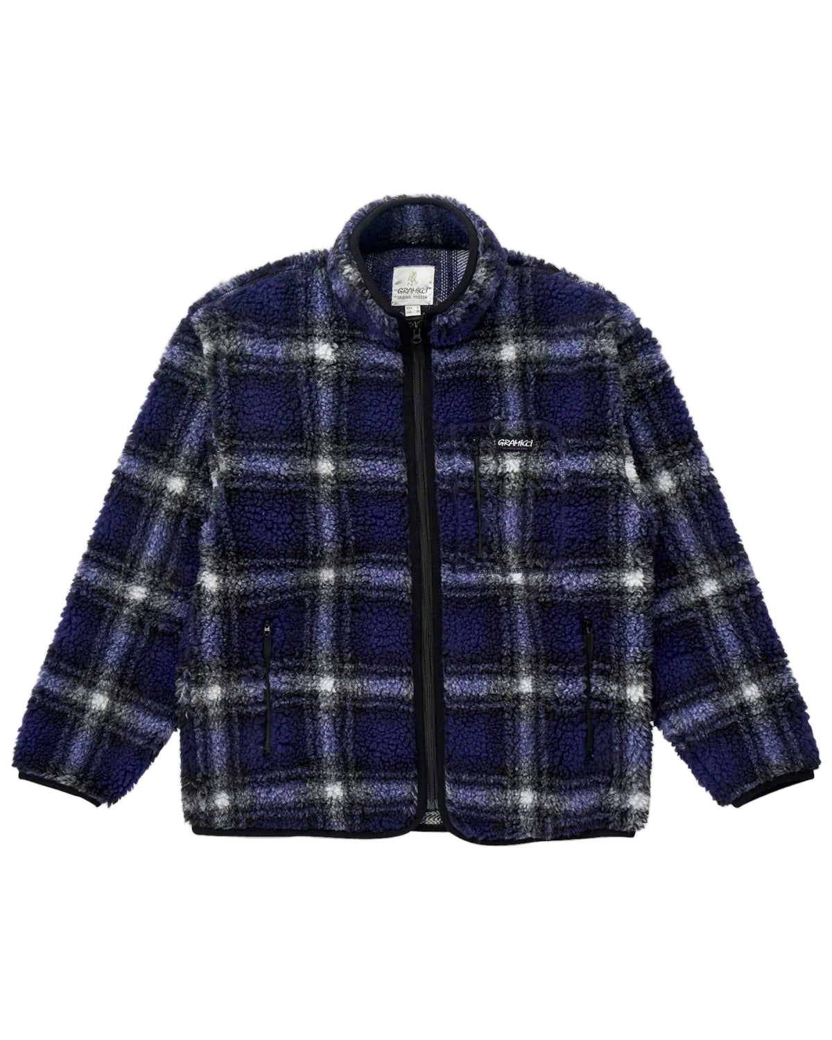 Shadow Plaid Sherpa Jacket