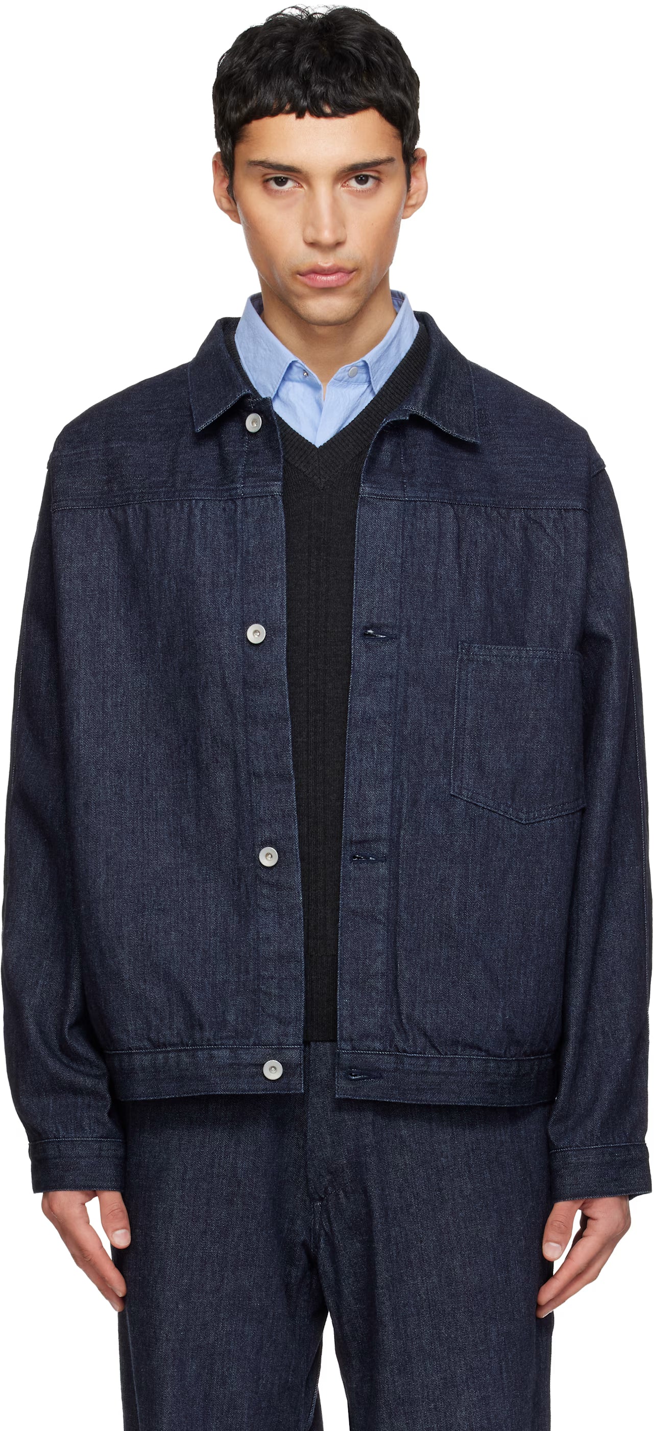 Short Denim Jacket Indigo