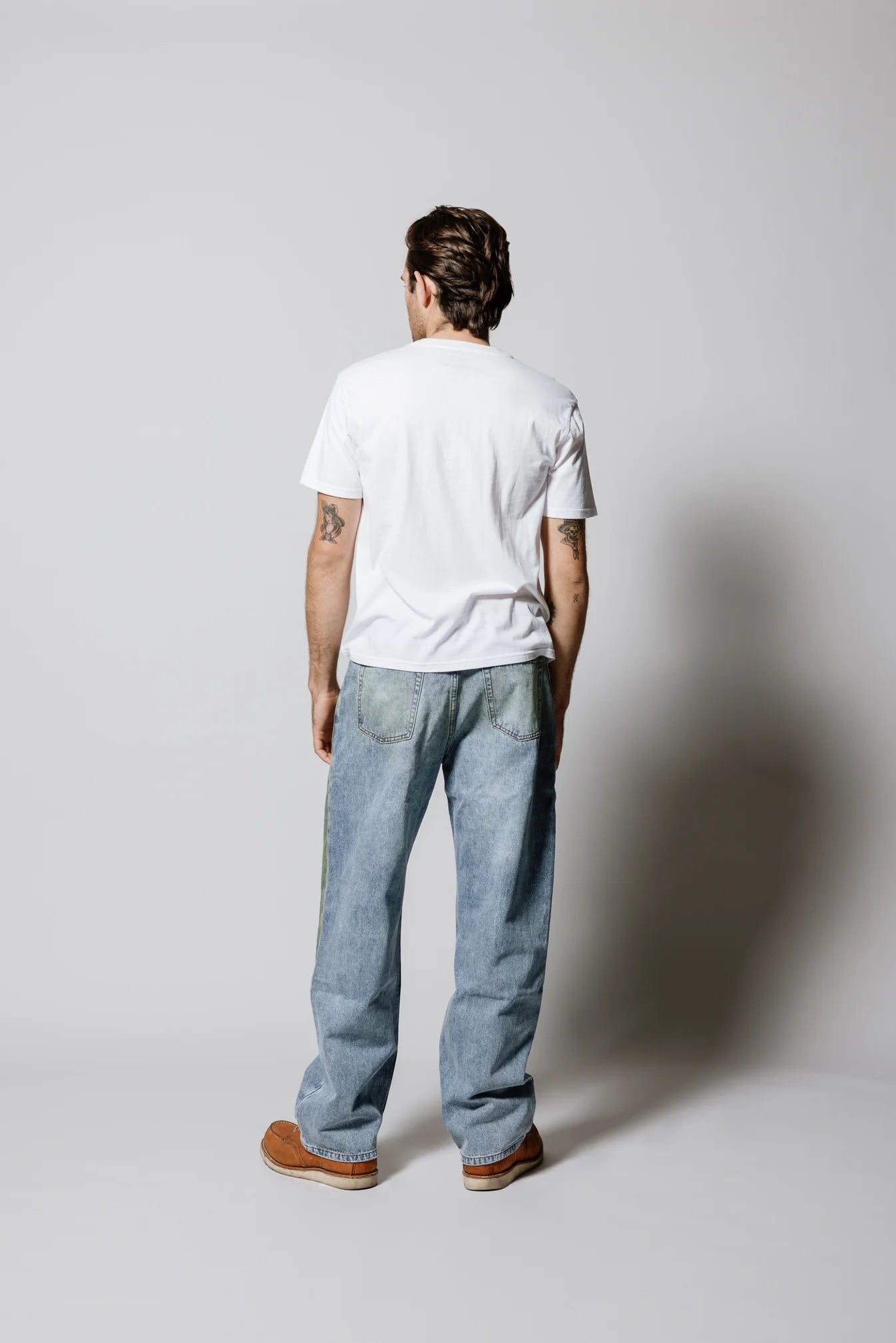All Over Print Straight Leg Jeans Indigo