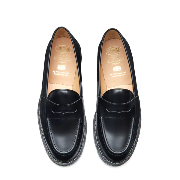 Black Hi-Shine Penny Loafer