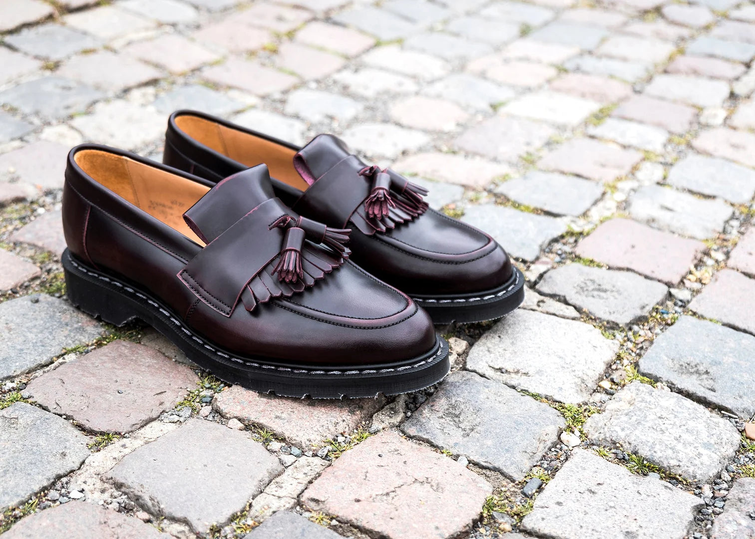 Burgundy Rub-Off Tassel Loafer